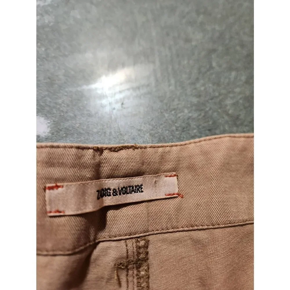 NWT Zadig & Voltaire PARK MILI DYE -beige Trousers sz 44